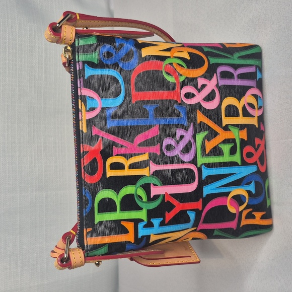Dooney & Bourke Black Multi Colored-Print Crossbody Bag NWOT - Picture 7 of 17
